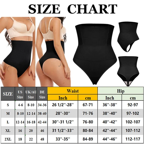 Women's Tummy Control Body Shaper High-Waist Trainer Thong Panty Boned Shapewear - Picture 14 of 33