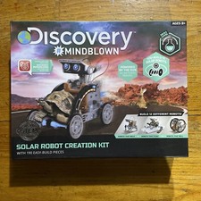 Discovery Kids Mindblown STEM 12-in-1 Solar Robot Creation 190-Piece Kit Gray