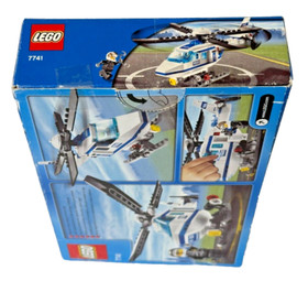 Retired &copy;2008 LEGO 7741 City Police Helicopter 100% Complete + Extras