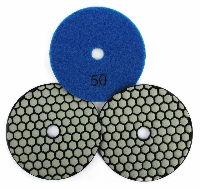 4" Diamond DRY Polishing Sanding Pad Grit 50 (35 Pieces) stone concrete