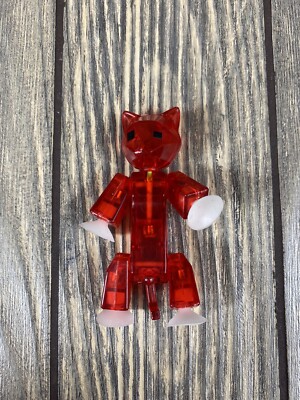 Stikbot Red Cat Figurine Toy Stikpet Toy Approx 3 