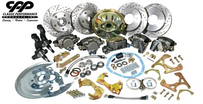 1964-72 CHEVY CHEVELLE STOCK SPINDLE FRONT REAR POWER DISC BRAKE CONVERSION KIT