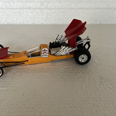 Miniature Politoys Dragster Drago Caltex – Échelle 1/43, Métal/plastique, Sans Boîte, Occasion Bon état