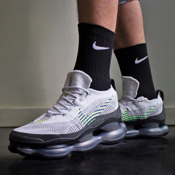 Size 10.5 -  Nike Air Max Scorpion Flyknit Low Wolf Grey Volt Nike Air Max Scorpion Flyknit DJ4701 002 | OVERKILL main image 4