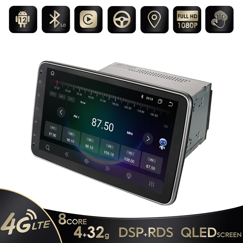 10.1" Rotatable 2 Din Octa Core Android 14 Car Multimedia Radio GPS Navigation - Image 2 of 4