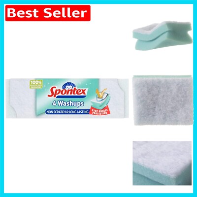 4 kratzfeste Waschschaber von Spontex - Ideal für empfindliche Küchenoberflächen