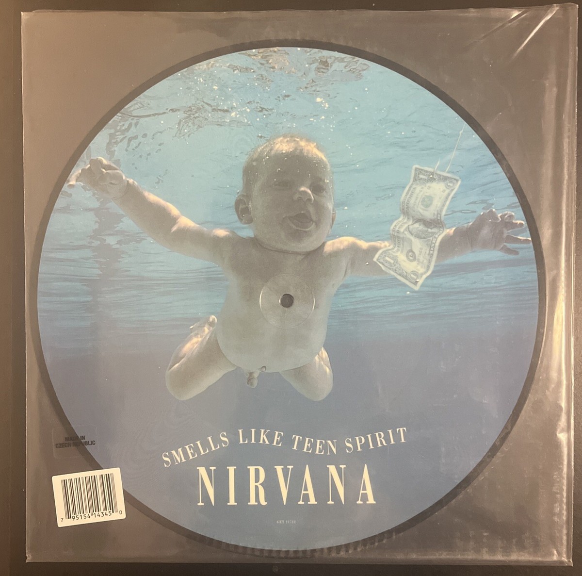 NIRVANA SMELLS LIKE TEEN SPIRIT PICTURE DISC 12” VINYL 1991 SINGLE