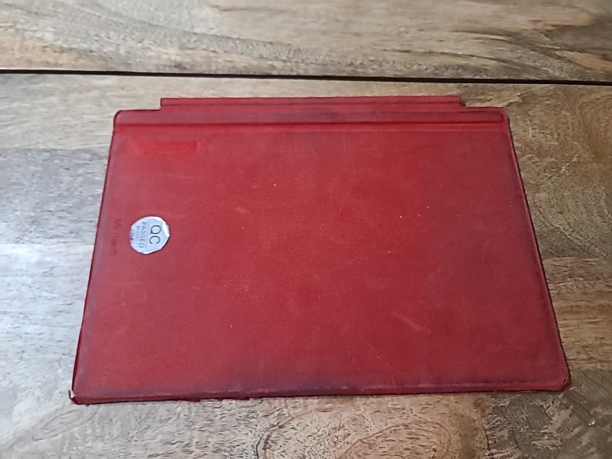Microsoft 1725 Type Cover Keyboard For Surface Pro 3,4,5,6,7 - Red, Backlit, Grade-A Used