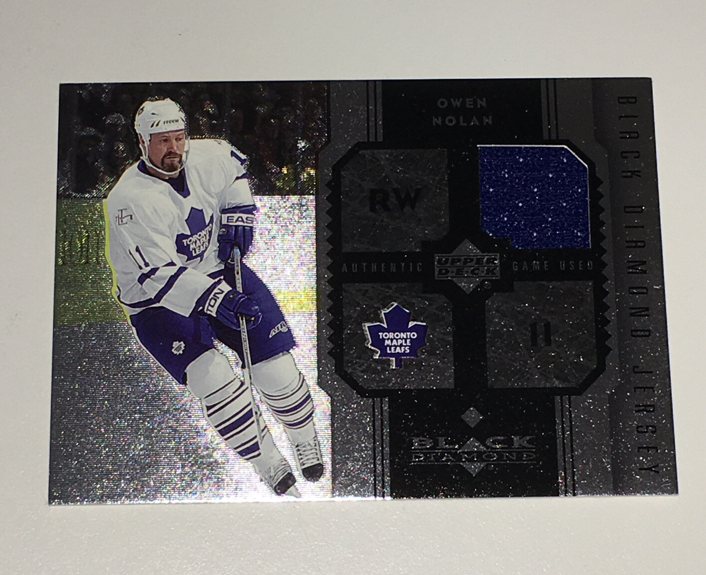 2005 05-06 Black Diamond Jersey #J-ON Owen Nolan Maple Leafs Right Wing Card