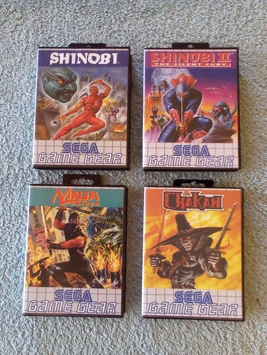 Sega Game Gear Ninja bundle Shinobi 1 + 2, Ninja Gaiden and Chakan boxed