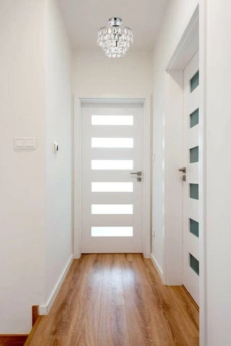 Crystal Tear Drop Flush Mount Ceiling 3 Light Chrome Bathroom Bedroom Lighting - Picture 3 of 9