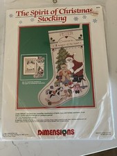 Dimensions THE SPIRIT OF CHRISTMAS STOCKING Counted Cross Stitch Kit 8370 NEW
