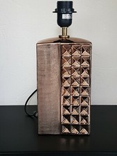 Bronze Ceramic Table Lamp With faux Silk brown Shade 45cm height *£10 off*