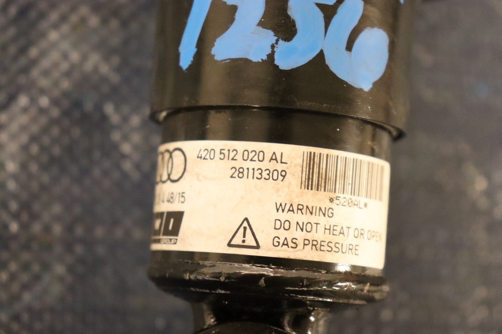 2012 AUDI R8 5.2 QUATTRO SPYDER V10 OEM RH PASSENGER REAR SHOCK & SPRING #1256