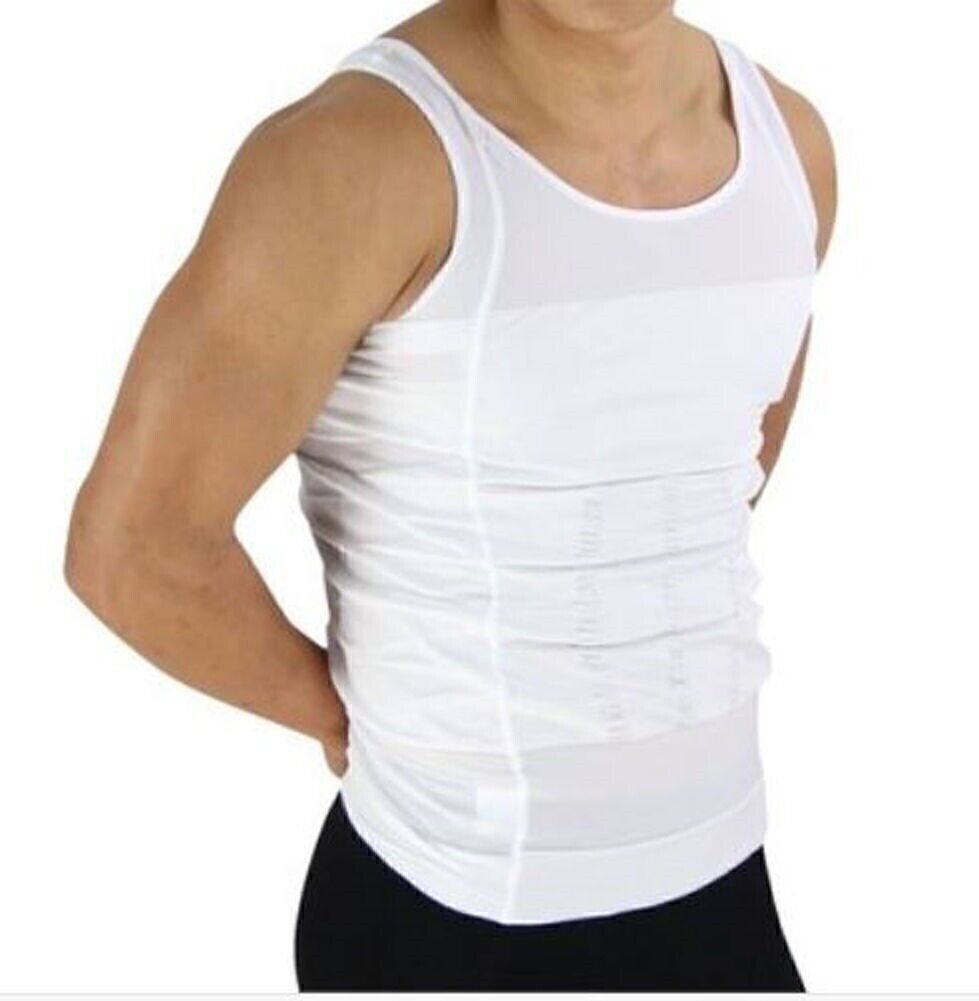 Mens Body Slimming Under Shirt Slim N Lift Vest Compression Top