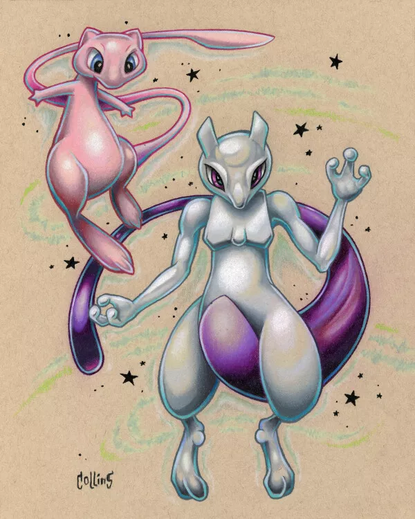 Here's my Mewtwo marker drawing that I did real quick last night! :  r/Pokemonart