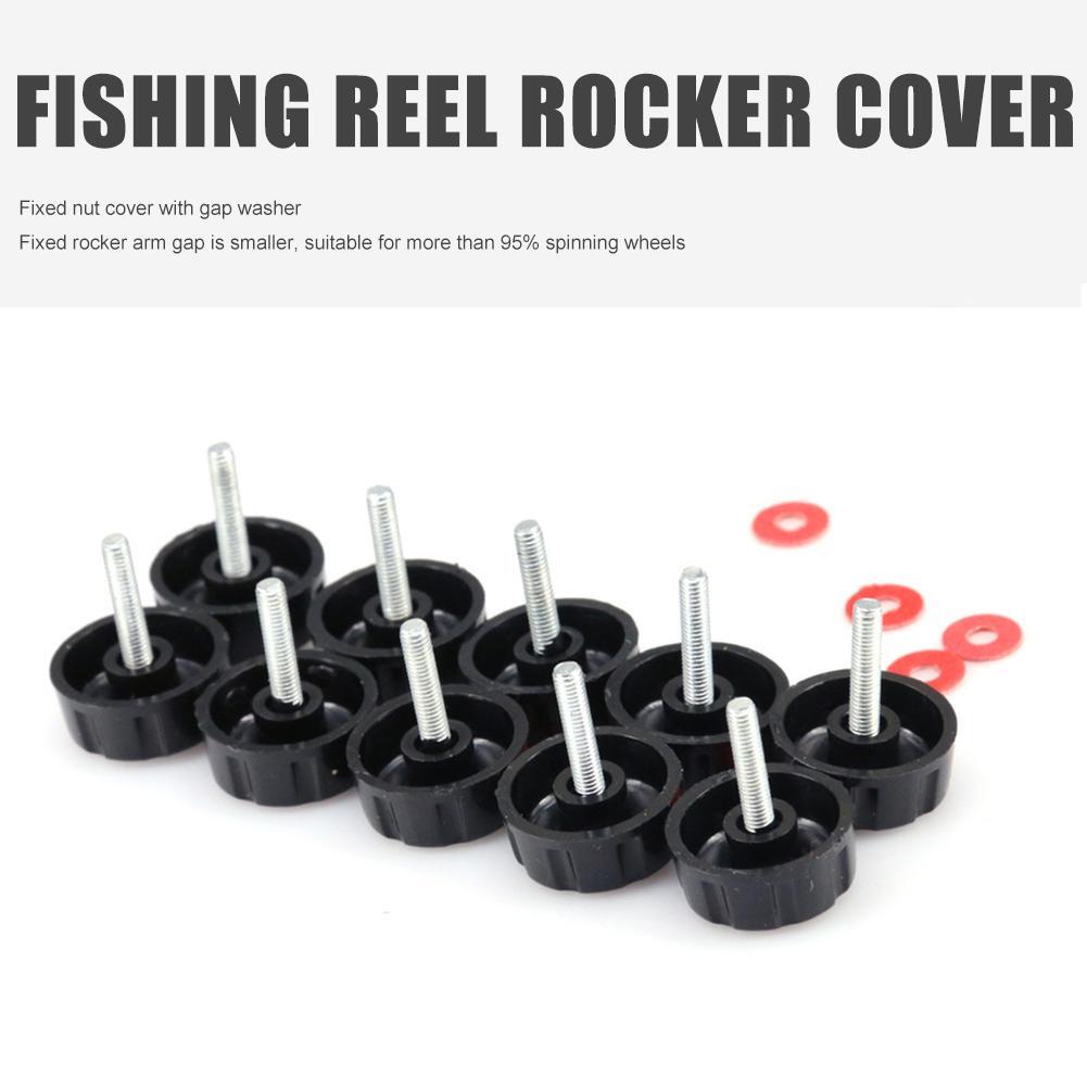 10pcs Fishing Reel Handle Screws Caps Spinning Wheel Nuts Fishing