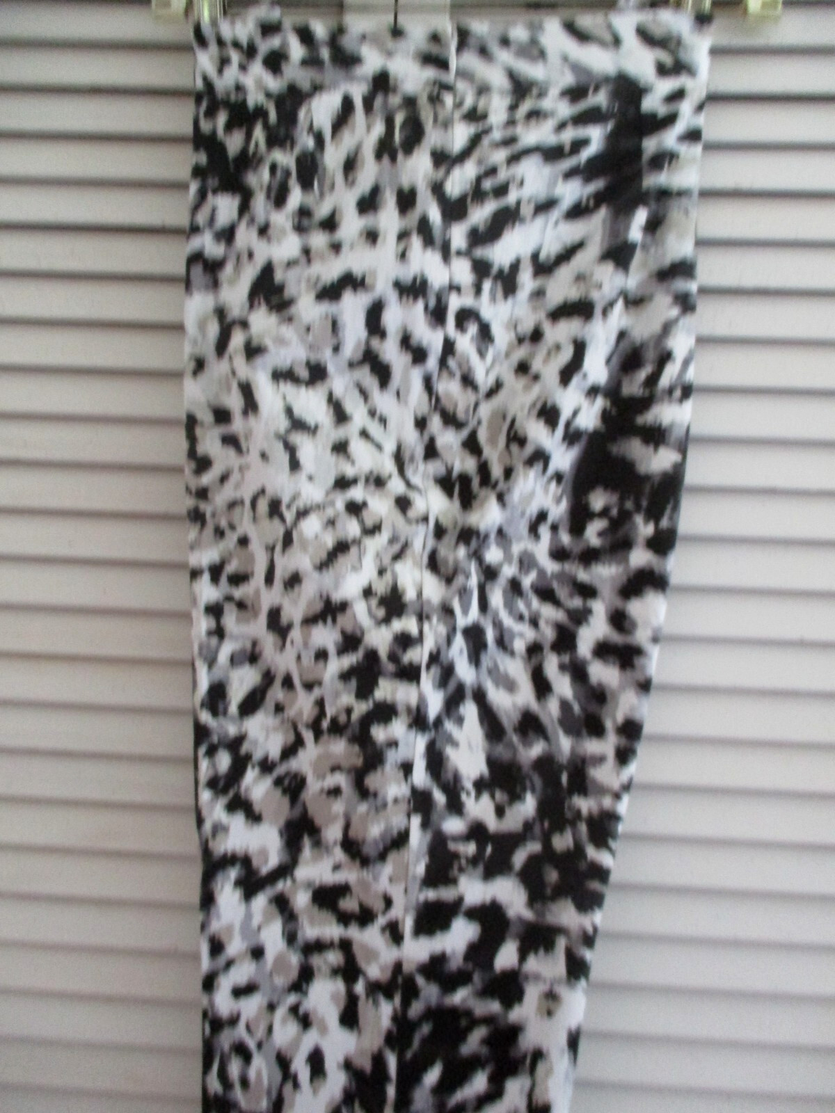 NATORI CROPPED PPANTS COTTON BLEND  LEOPARD PRINT MULTICOLOR WHITE  8 NEW