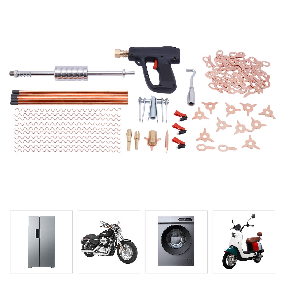 Grelen 86-Piece Stud Welder Dent Puller Kit – Car Body Panel Dent Spot Welding Repair Tool