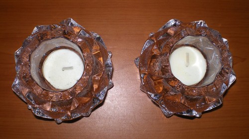 2 Vintage ORREFORS FIREFLY Nimbus Artichoke Votive Nordic Light SWEDEN Johanson - Picture 5 of 10