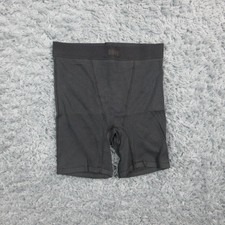 Skims Cotton Rib Boxer Shorts Underwear Womens Small Gray Soot Stretch NWT