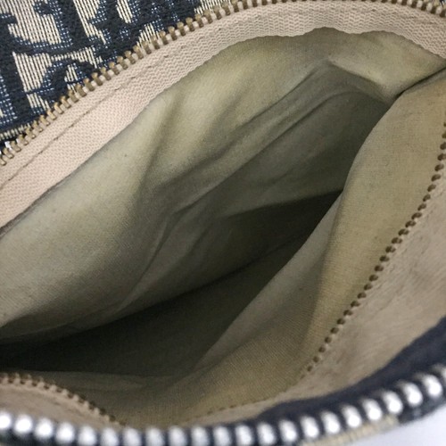 Christian Dior Oblique Trotter Canvas Leather Boston Hand Bag Navy blue/6BF1260 - Foto 11 di 18