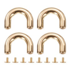 4Pcs Arch Bridge D-Ring Buckles Chain Strap Connector Light Gold, 0.9"x0.2" 