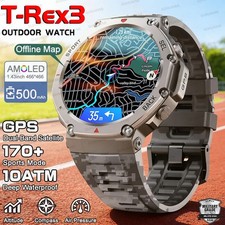 Outdoor GPS smartwatch with dual-band GPS, 10 ATM waterproof, 1.43 inch AMOLED d