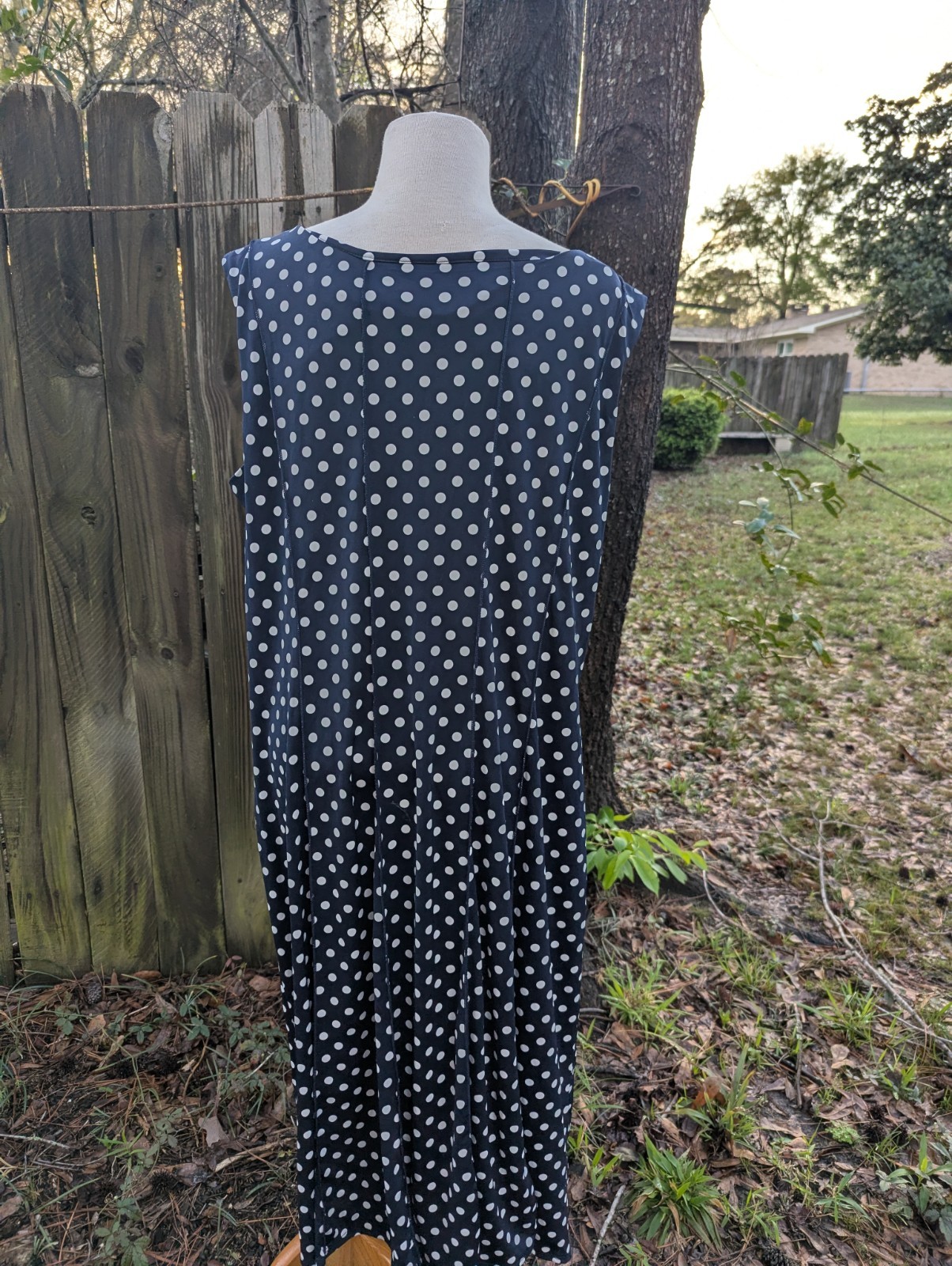 Perceptions Size 2X Polyester Lined Polka Dot Dre… - image 6