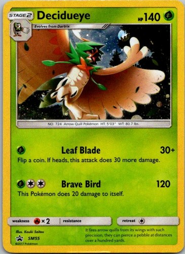 DECIDUEYE - SM55 HOLO P SUN & MOON PROMO POKEMON NEAR MINT