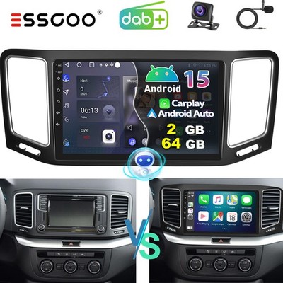 Carplay 64G DAB+ Android 15 Autoradio Für VW Sharan II Seat Alhambra II Chat GPT