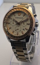Refurbished Versace Greca Chrono Quartz White Dial Two-Tone Sub-Sec/Date Watch