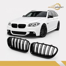 Densieg Nieren Grill Glänzend Schwarz für BMW 5er F10 F11 Limo Touring M5 Sport