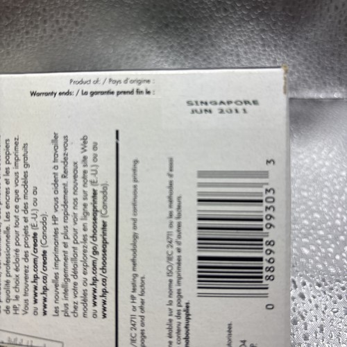 Genuine OEM HP 78XL Tri-Color Ink Cartridge (June 2011) - Picture 3 of 3