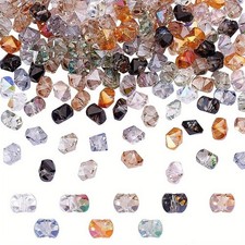 1box 160pcs 8 style Transparent Electroplate Glass Beads Strands Faceted