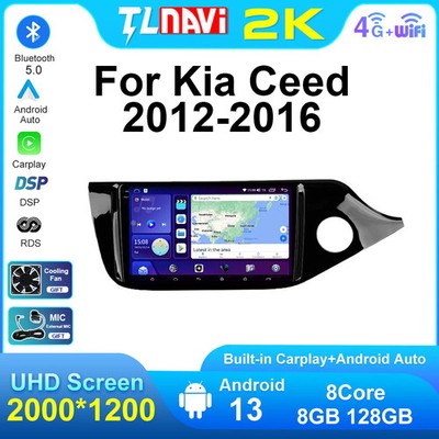 For Kia Ceed 2012-2016 Android CarPlay Car Stereo Radio GPS Multimedia Screen 4G