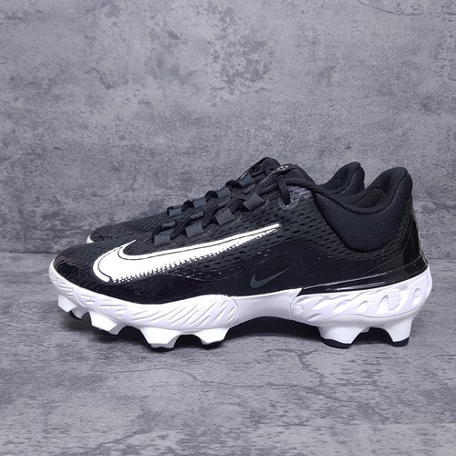 NIKE Alpha Huarache Elite 4 Low MCS Baseball Cleats Mens Size 11 Black White