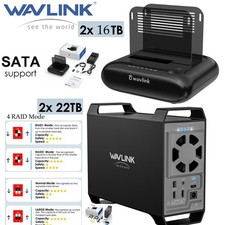 Hard Drive Enclosure 3.5"/2.5'' SATA HDD/SSD Dock USB-C/A SATA RAID 44TB/32TB