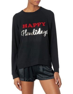 PJ Salvage P.J. Salvage Happy Howlidays Sweater Black XS (US 2)