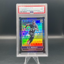 C.J. Mosley 2024 Panini Donruss Optic #22 Retro Series Black Pandora Prizm 01/25