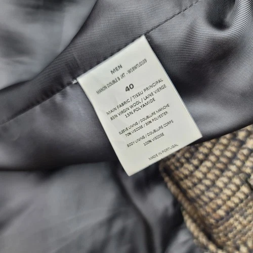 Officine Generale Manon Jacket Blazer Mens Small ( 36"Waist) Houndstooth Wool image 12