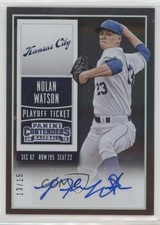 2015 Panini Contenders Draft Playoff Ticket 13/15 Nolan Watson #32 Auto 0c6