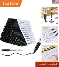 Versatile 100-Pack Black Permanent Markers - Fast Drying Durable Design