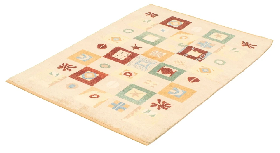 Traditional Ivory 4'1" x 6'0" Hand-knotted Oriental Carpet Wool Area Rug - Image 3 of 4