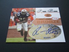 RONNIE BROWN 2005 SAGE BRONZE AUBURN AUTOGRAPHED ROOKIE CARD #613/650 NMMT+. rookie card picture