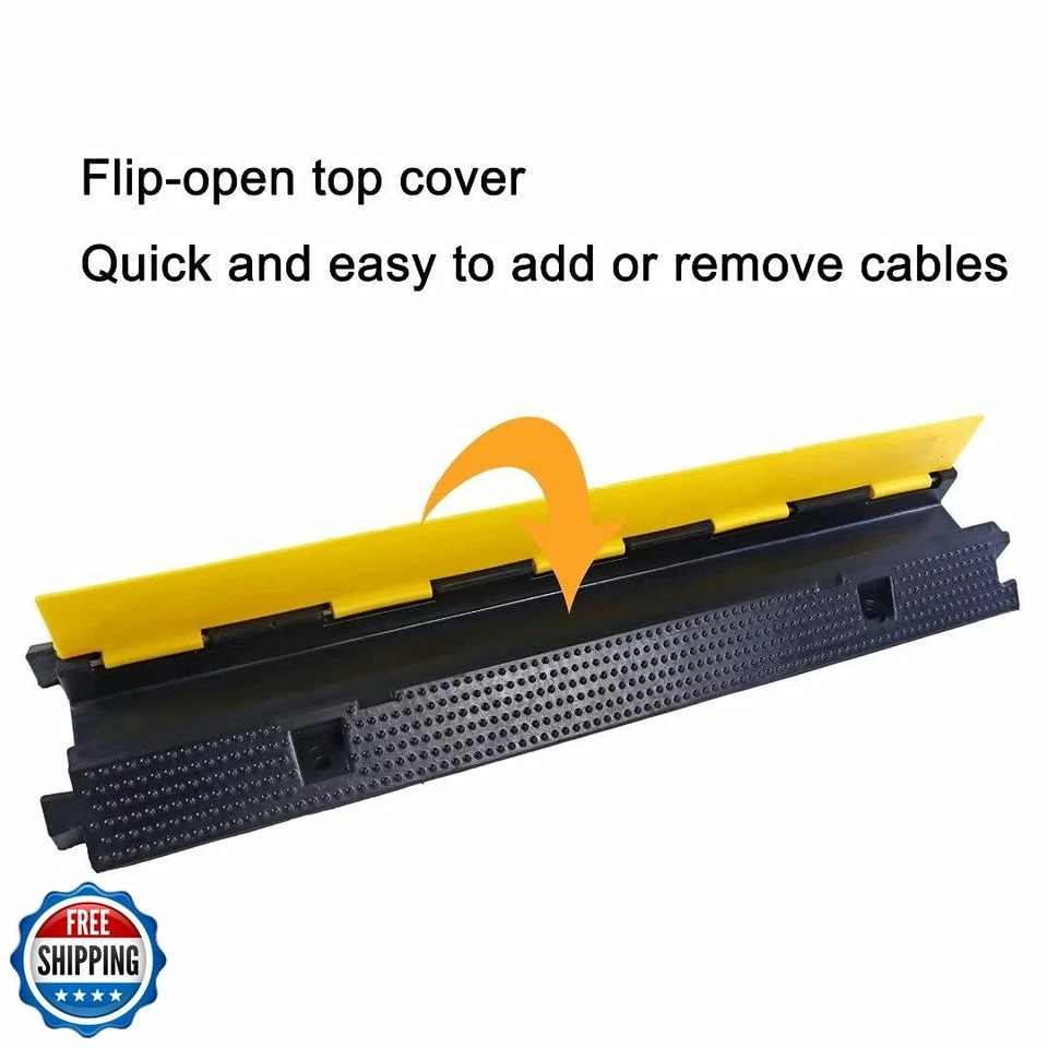 YONSHENG Rubber Cable Ramp Cord Cover Cable Protector Ramps Wire Hose Protect - Image 3 of 4