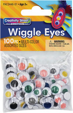 Wiggle Eyes Assorted Sizes and Colors, 100-Piece CKC344601 