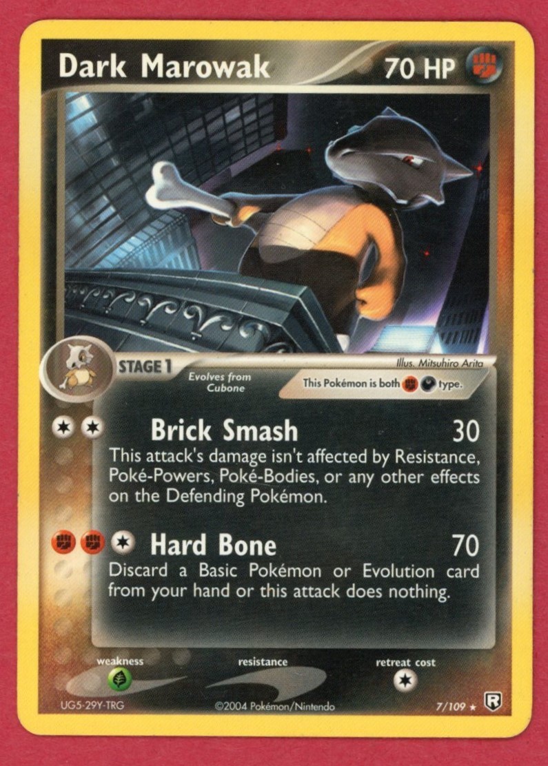 Dark Marowak 7/109 2004 Pokémon Card Regular Non Holo Team Rocket Returns - LP