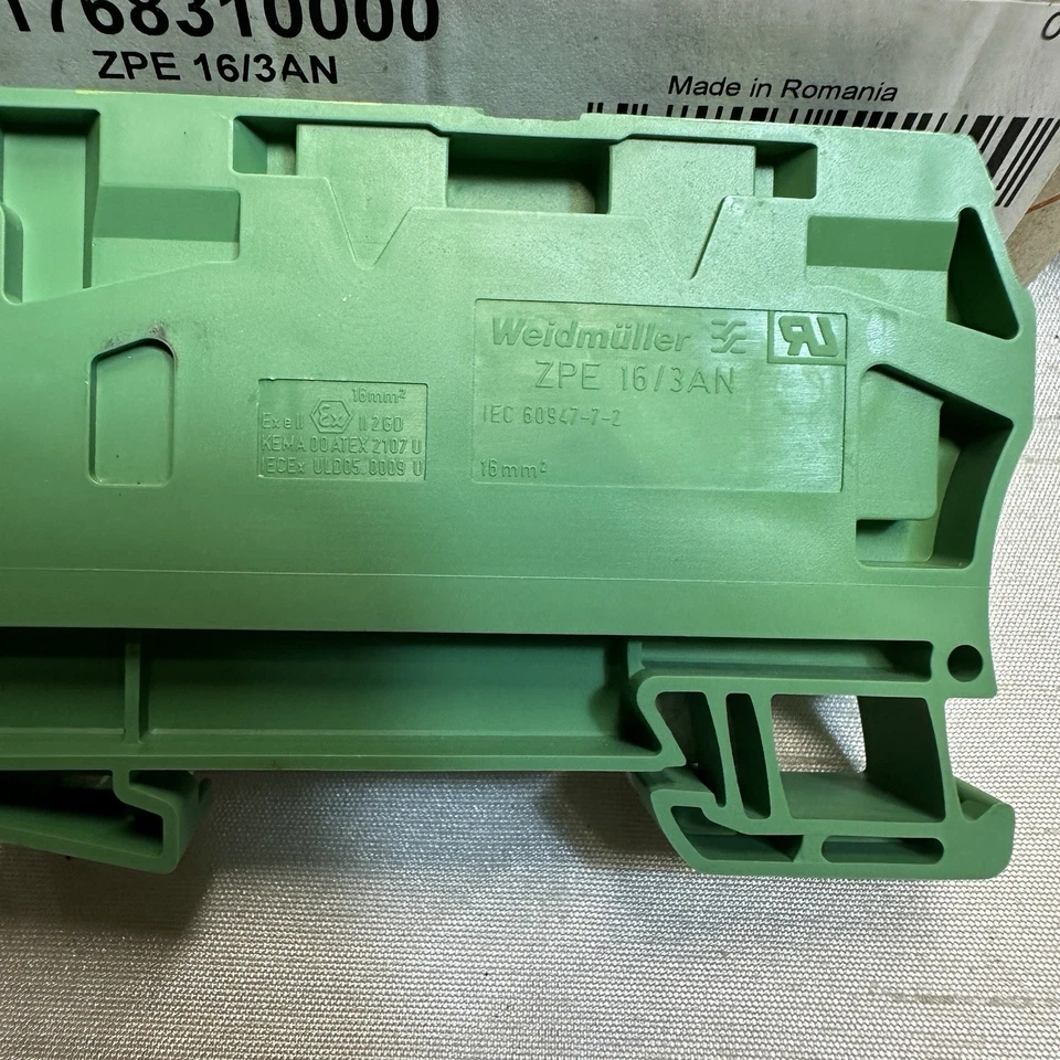 NEW 18 WEIDMULLER 1768310000 MODULAR PE TERMINAL BLOCK, ZPE 16/3AN AWG 14-4 - Image 4 of 4