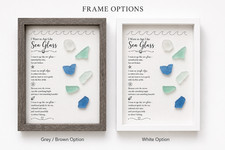 Handmade Sea Glass Shadow Box Art I Want to Age Like Sea Glass Coastal Decor